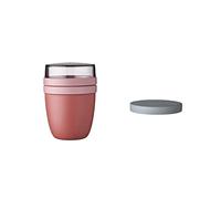 Mepal Switch Ellipse Pot à déjeuner pouvant servir pour le goûter, gobelet à céréales pratique, passe au congélateur, au micro-ondes et au lave-vaisselle, mauve vif