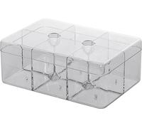Mepal - Boîte à Thé Stora Rectangulaire - Boîte àThé avec 6 Compartiments Différents - Boîte de Rangement pour Les Sachets de Thé - Organisation de la Cuisine - Lave-Vaisselle - Transparente