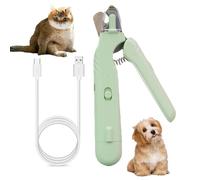 MEPEREZ Moulin à ongles pour chien et coupe-ongles 2 en 1, tondeuse électrique professionnelle rechargeable pour animaux de compagnie, toilettage indolore et lisse, pour chiens et chats de petite,