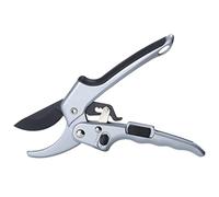 MEPEREZ Tondeuse de jardin de qualité supérieure de 20,3 cm, 3 fois facile à travailler, cisaille à main faible pour l'arthrite (réglable, noir)