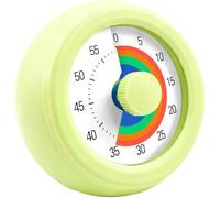 MEPHILIMIA Minuteur visuel pour enfants et adultes - Compte à rebours de 60 minutes - Outil de gestion du temps silencieux - Outil de gestion du temps pour bureau d'enfant, bureau et réunions (vert)