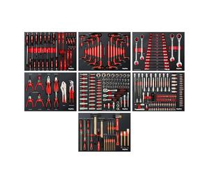 Mephisto 7 inserts avec outils tels que set de clés à cliquet, clés mixtes à cliquet, clés mixtes avec fonction cliquet, clés à cliquet, métrique, en Soft Inlays en Carbon Lock adapté à WZW 71011