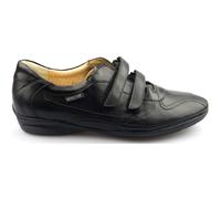 Mephisto - Baskets en Cuir Noir avec Fermeture à Double Velcro - Femme - Chaussures - Noir - Taille: 38 1/2 EU