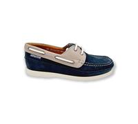 Mephisto Boating - Chaussures bateau en nubuck - Bleu profond - Collection Spinnaker - Largeur G, Tons bleus., 42.5 EU