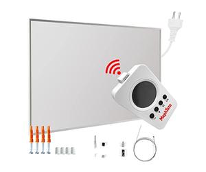 Mephisto Chauffage infrarouge, chauffage mural et plafond, économie d'énergie, chauffage électrique, télécommande et thermostat inclus, contrôle de l'application WiFi 300-1200W, puissance en watts 800
