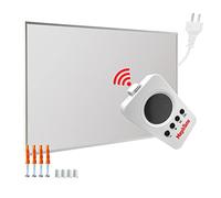 Mephisto Chauffage mural infrarouge avec télécommande et thermostat Wi-Fi 300-1200 W Puissance : 800 W, pieds : sans pieds