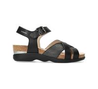 Mephisto, Femme, Chaussures, Noir, Taille: 42 EU Sandale à Talon Compensé Élégante