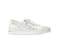 Mephisto June Perf 9230 Baskets Mocassins Blancs Cuir Autre Fermeture Lacets