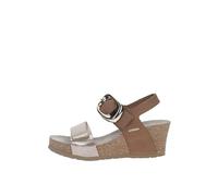 Mephisto Leandre Sandales compensées pour femme, Sable léger, 37 EU