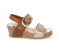 Mephisto Leandre Sandales compensées pour femme, Sable léger, 38 EU