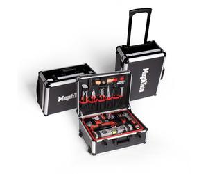 Mephisto Premium XXL Boîte à Outils - Chariot A Ensemble D'Outils Avec GS Et VDE Certifié Chrome Vanadium Outils Équipé Bitaufsatzadpter, Elektrikerschraubendreher et Bien Plus Encore
