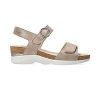 Mephisto - Sandale Compensée Beige avec Bride Velcro - Femme - Chaussures - Beige - Taille: 36 EU