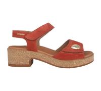 Mephisto - Sandale femme en daim rouge - Franka - Femme - Chaussures - Rouge - Taille: 42 EU