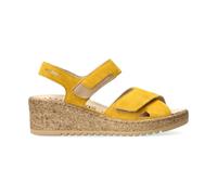Mephisto - Sandale jaune à largeur confortable avec velcro - Femme - Chaussures - Jaune - Taille: 36 EU