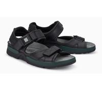 Mephisto Shark Fit Noir Cuir Lisse Sandale Homme Tailles EU 40-48 NEUF