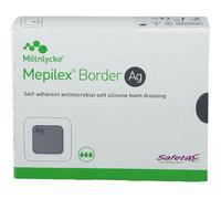 Mepilex Border Ag Pansement Stérile 12,5x12,5cm Pièces 5