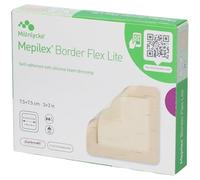 Mepilex Border Flex Lite - Lot de 5 pansements en mousse de silicone souple - 7,5 x 7,5 cm