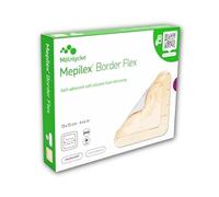 Mepilex Border Flex Lot de 5 pansements en silicone souple auto-adhésif 15 x 15 cm