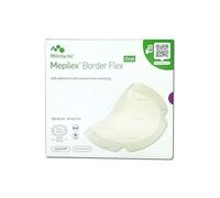 Mepilex Border Flex Oval 13 x 16 cm (5 Pièces) - Pansement Hydrocellulaire Siliconé Flexible - Technologie Safetac pour Retrait Sans Douleur - Stérile et Absorbant.
