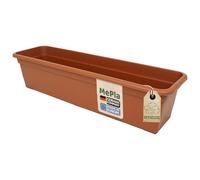 MePla Bacs à Fleurs Balcon Standard Longueur 100 CM, Largeur 16,7 CM, Terra, Résistant aux Intempéries De Résistant Aux UV Plastique