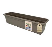 MePla Bacs à Fleurs Balcon Standard Longueur 40 CM, Largeur 16,7 CM, Taupe, Résistant aux Intempéries De Résistant Aux UV Plastique