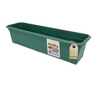 MePla Bacs à Fleurs Balcon Standard Longueur 80 CM, Largeur 16,7 CM, Vert, Résistant aux Intempéries De Résistant Aux UV Plastique