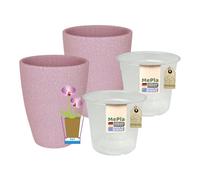 MePla - Lot de 2 pots à orchidées SK Soendgen 500 Lizzard ø 14 cm, lilas Ø 12, ambiance d'intérieur de qualité supérieure