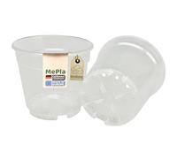 MePla - Lot de 5 - Pot de fleurs orchidée Ø 21 cm - Transparent (ø/h : 21/19,2 cm, volume : 4,3 l) - Assure la circulation de l'air et protège efficacement contre l'eau stagnante