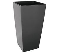MePla - Pot de fleurs haut Finezia - Pot de fleurs résistant aux intempéries - Pot de fleurs - Pot de fleurs - Pot de fleurs - 40 x 40 cm/H 75 cm - Anthracite