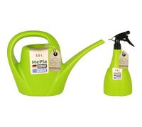 MePla - Set Arrosoir 5,0l Indoor + Pulvérisateur 1,0l - Vert Citron, Résistant aux Intempéries De Résistant Aux UV Plastique