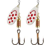 Mepps 2 X cuillers Aglia Décorées Argent Points Rouges Taille n°3/6,5 g