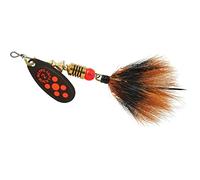 Mepps Black Fury BF2T Fl - Spinner en ligne - Crochet triple habillé - Lame fluorescente à pois rouges - 0,6 l