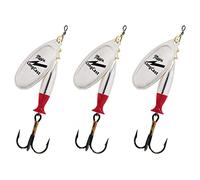 Mepps Cuiller Tournante A Palette Ovale Lot de 3 Aglia Long Cast No4-17G - Argent