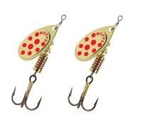 Mepps Lot De 2 Aglia N°3-6,5g - Or Points Rouges