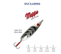 MEPPS SYCLOPS Large Choix de Poids et Couleurs (Argent/Noir, 1/12 g / 6 cm)