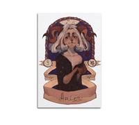 MEQKTQIMA Impression sur toile représentant le Bélier à cornes et présentation astrologique - Décoration murale moderne pour chambre à coucher - 30 x 45 cm