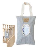 Mequou Porte-Lingettes Bébé,Pochette De Lingettes Humides pour Bébé Rechargeable - Pochette Accrochable Portable pour Mur Cuisine Maison Salle de Bain Organisation Voyage