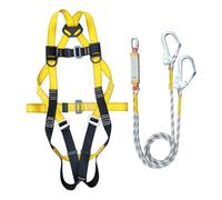 Mequou Protection contre les chutes, kit de protection contre les chutes, ceinture de sécurité réglable à 5 points pour le travail, l'escalade des arbres, l'alpinisme, le service de secours