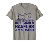 Mer Baltique, côte de la mer du Nord en pensées pieds nus sur la plage T-Shirt