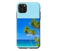 Mer Bleue de Palmiers tropicaux et Le Ciel Été [Heure d'été] Côte sud de l'île Coque pour iPhone 11 Pro Max