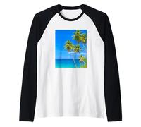 Mer Bleue de Palmiers tropicaux et Le Ciel Été [Heure d'été] Côte sud de l'île Manche Raglan