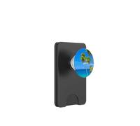 Mer Bleue de Palmiers tropicaux et Le Ciel Été [Heure d'été] Côte sud de l'île PopSockets PopWallet pour MagSafe