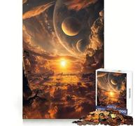 Mer Céleste de Nuages Puzzle Adultes 1000 Pièces Réflexion,Entraînement,Détente,Bords Définis (50x75cm)