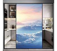 Mer Nuages Film Fenêtre Anti Chaleur Anti-Regard Contrôle de la Température Protection de la Vie Privée Auto-Adhésif Vitre Film pour Fenêtre Maison Bureau Magasin 58x150cm