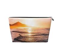 Mer Plage Coucher De Soleil, Trousse de Toilette Trousse de Maquillage Sac à cosmétiques Trousse de Toilette de Voyage Portable