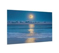 Mer Puzzle 300 Pièces Adultes Puzzle Lune Motif Design avec Emballage Cadeau pour Cadeau Femme, Hands on Game Activité Familiale Stimulante Débutants pour Decoration Murale Maison 40 x 28 cm -415Y
