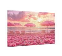 Mer Puzzle 300 Pièces Adultes Puzzle Rose Motif Design avec Emballage Cadeau pour Cadeau Femme, Hands on Game Activité Familiale Stimulante Débutants pour Decoration Murale Maison 40 x 28 cm -413Y
