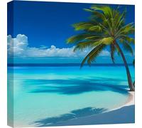 Mer tropicale Toile à bâtir - Dario Marzi - Baie de la Sérénité II - 70X70 cm