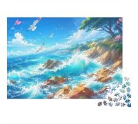 Mer Vague Roche 1000 Pièces Mini Puzzle pour Famille Cadeau | 70x50cm Carton Décor Salon Structure Durable Cadeau Anniversaire Relaxation