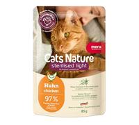 Mera Cats Nature - Nourriture Humide pour Chats stérilisés/stérilisés - sans Sucre ni céréales - 12 x 85 g - Nourriture Humide - Haute teneur en Viande - Poulet léger